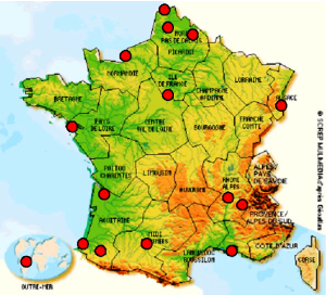 carte d'implantation des SPPPI en France carte d'implantation des SPPPI en France