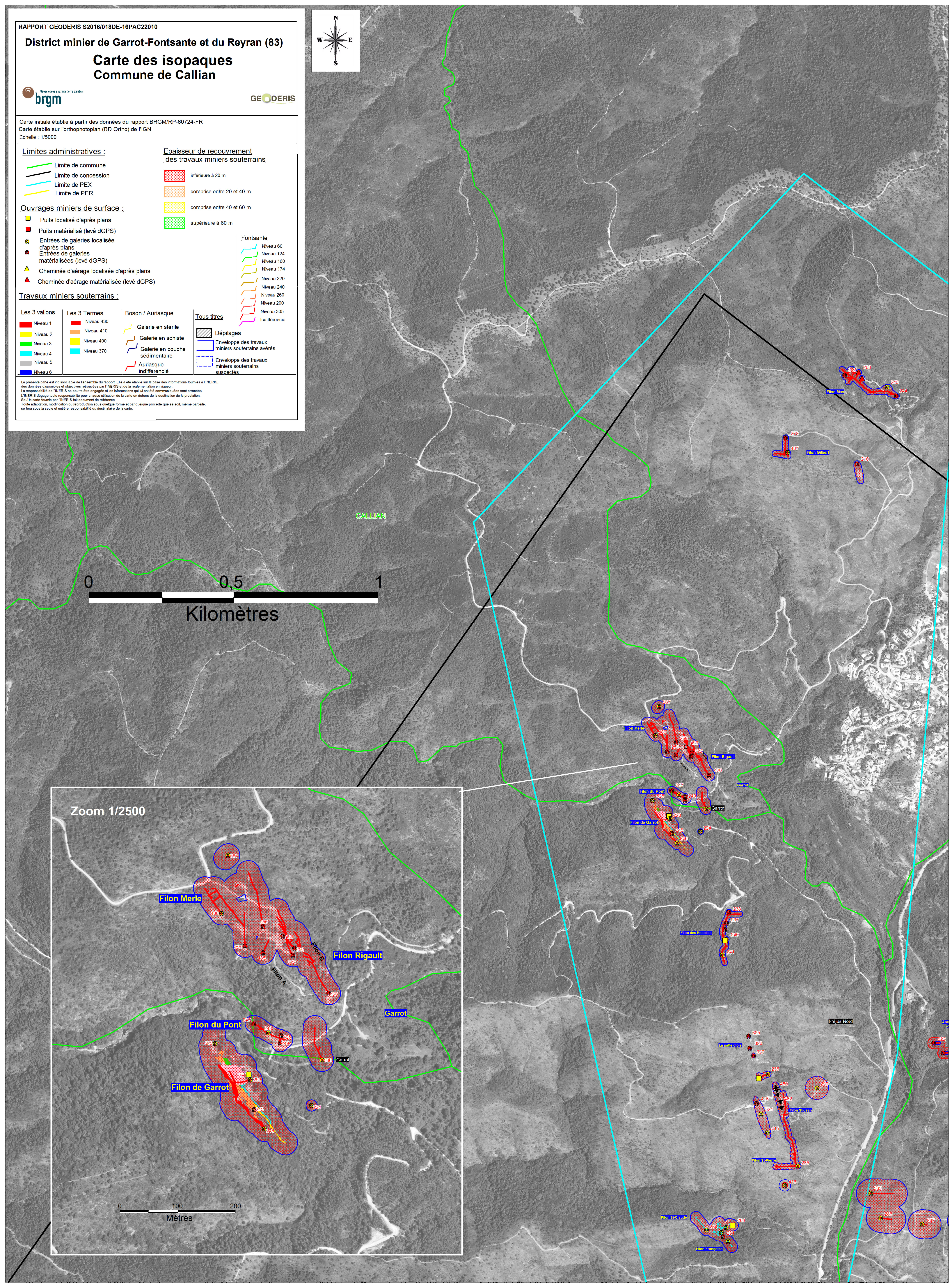 Carte des isopaques